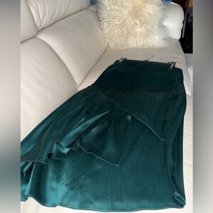 Chic Asymmetrical Dark Emerald Green Skirt